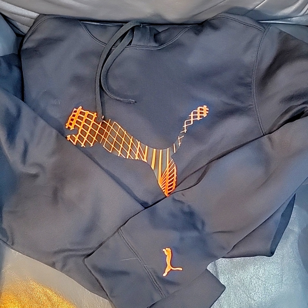 PUMA Navy and Neon Orange